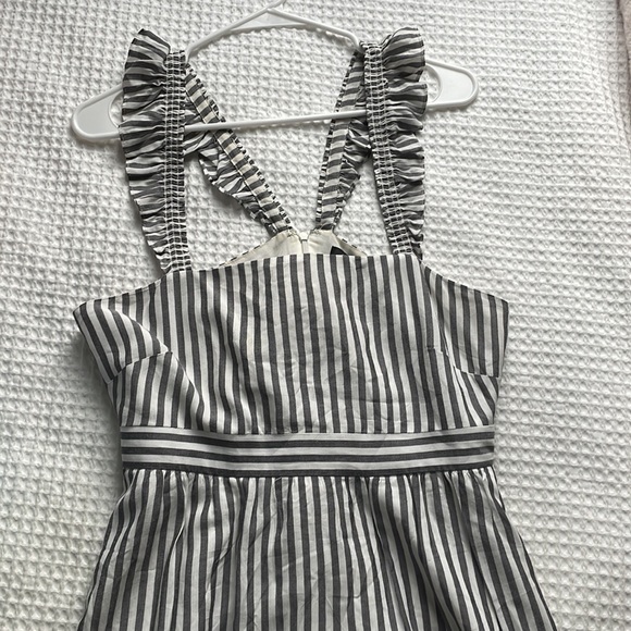Madewell Striped Ruffle-Strap Empire Dress - Picture 6 of 9